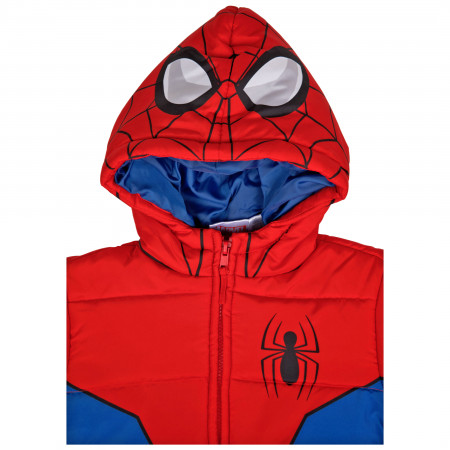 Spider-Man Costume Puffy Toddler Jacket